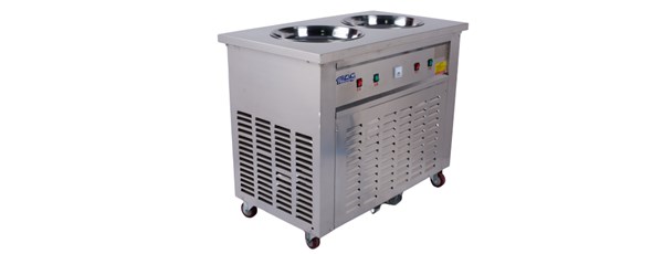广州威熊双锅炒冰机采用优质高效压缩机